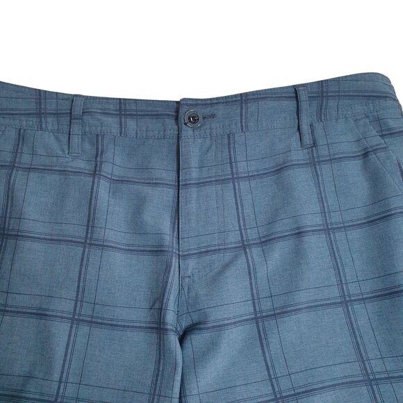 ONeill Mens Blue Plaid Board Shorts Size 34 Polyester Spandex Golf Sport Swim - Picture 3 of 7